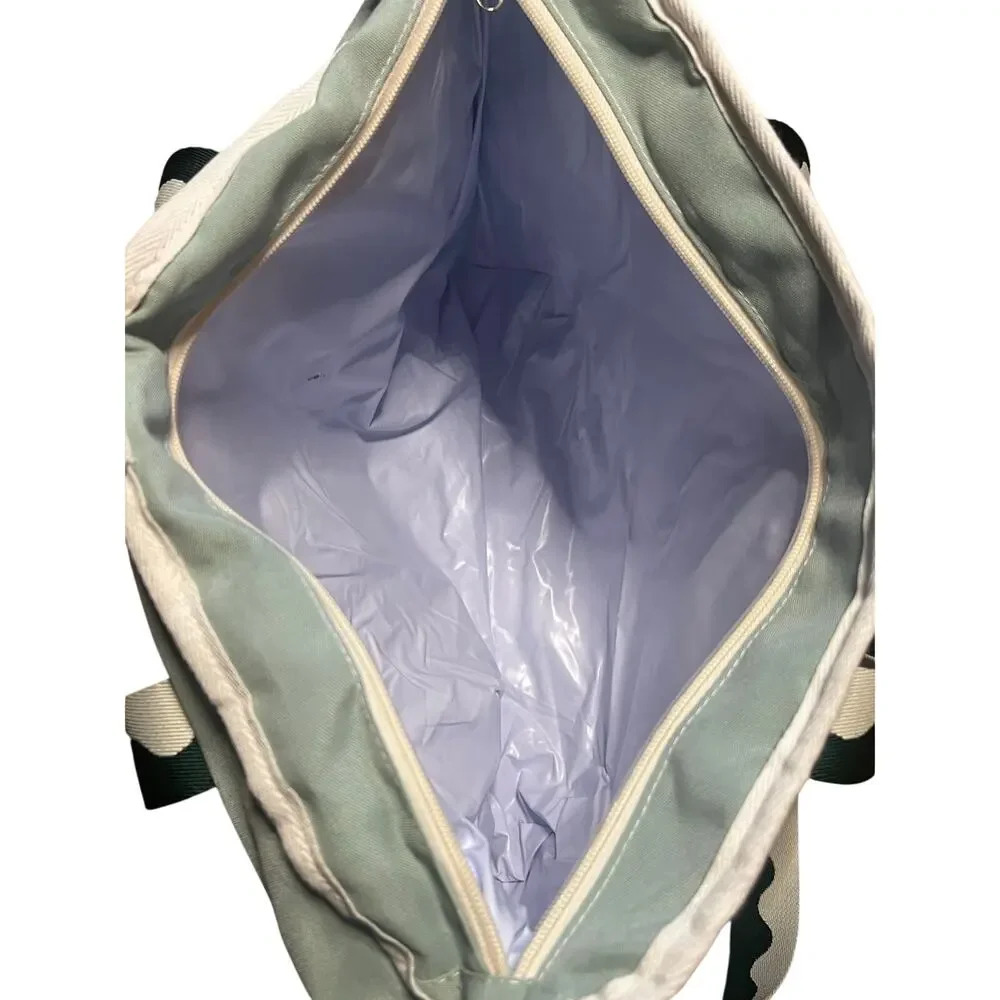 Business & Pleasure Co. Sage Green Scallop Holiday Cooler Tote NWT